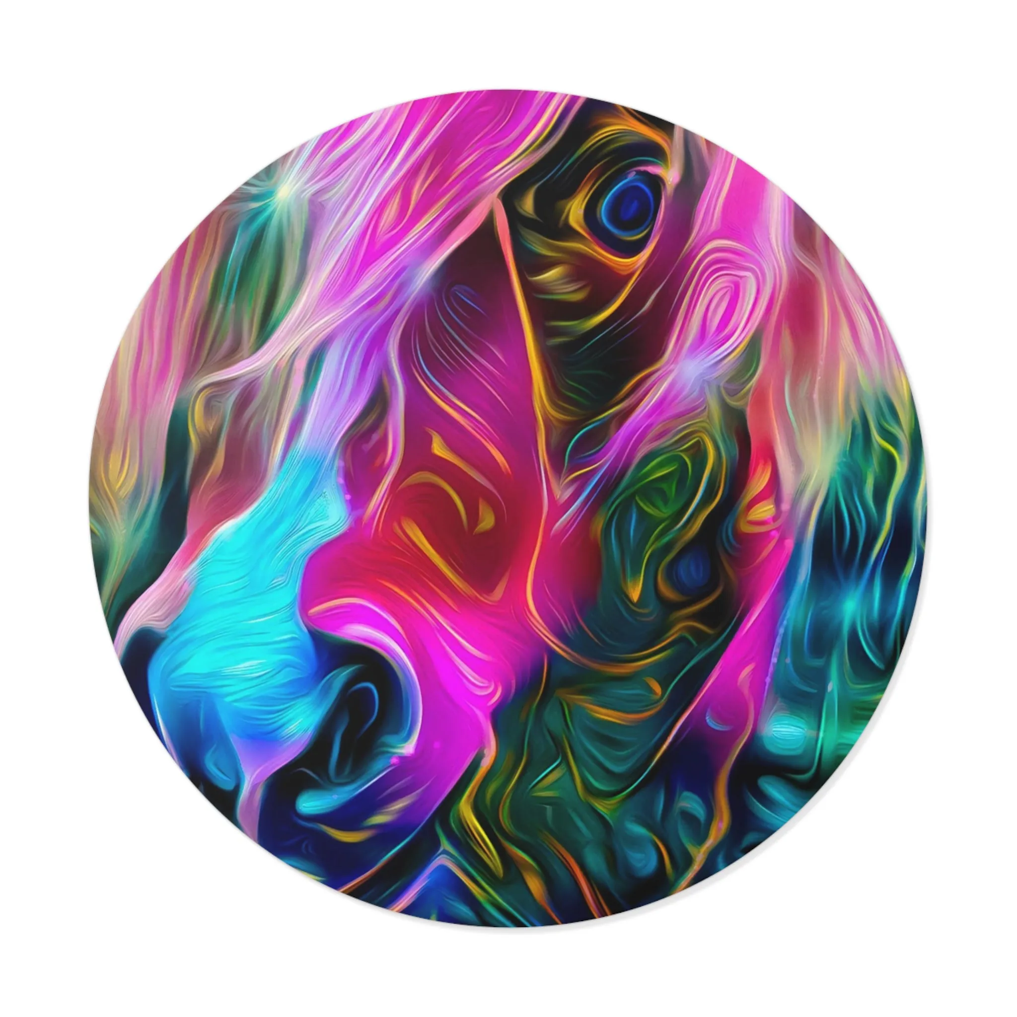 Galaxy Frog Horse Round Vinyl Stickers