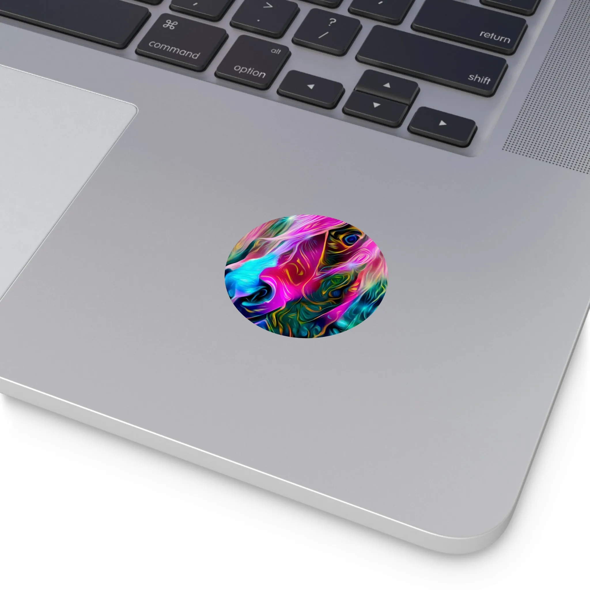 Galaxy Frog Horse Round Vinyl Stickers