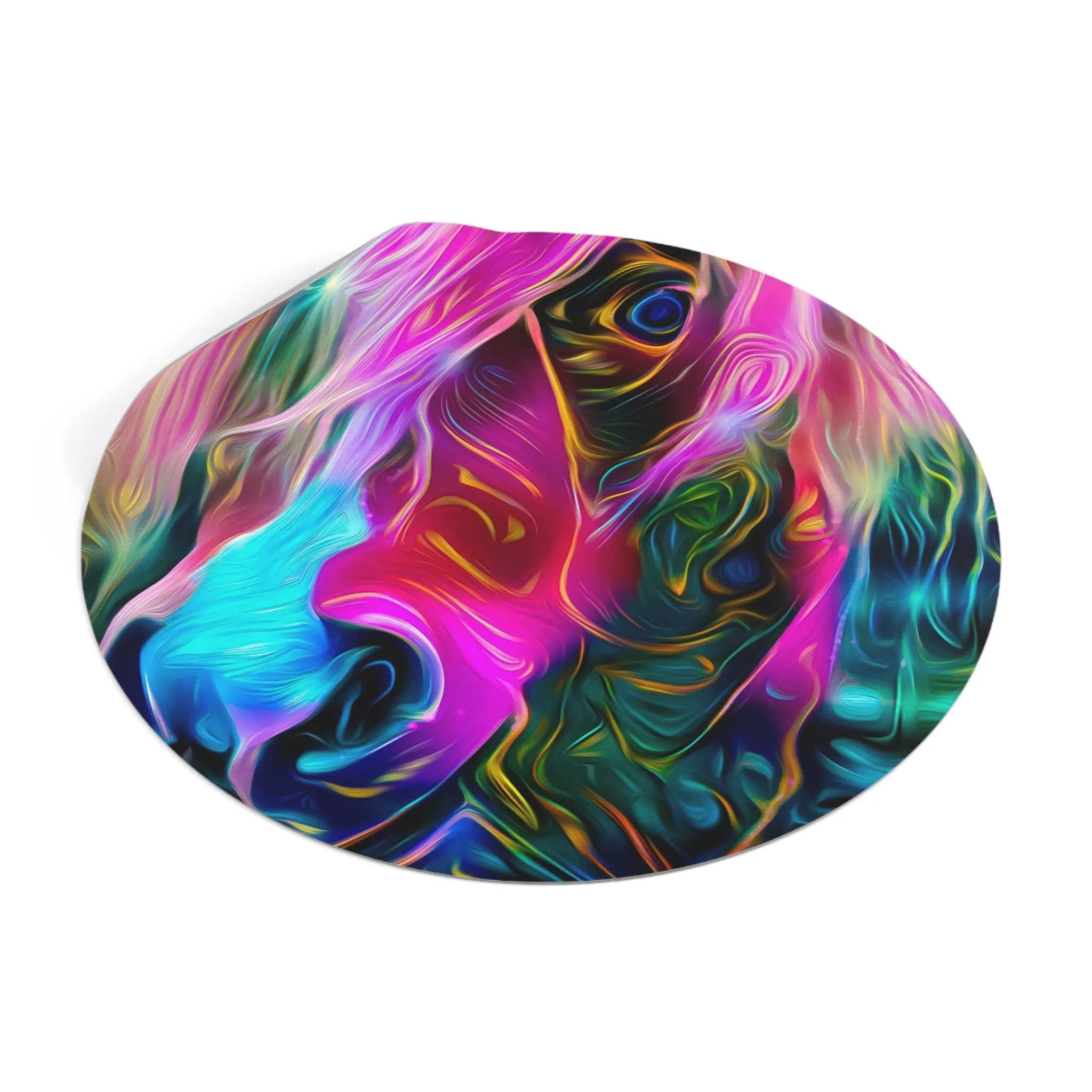 Galaxy Frog Horse Round Vinyl Stickers