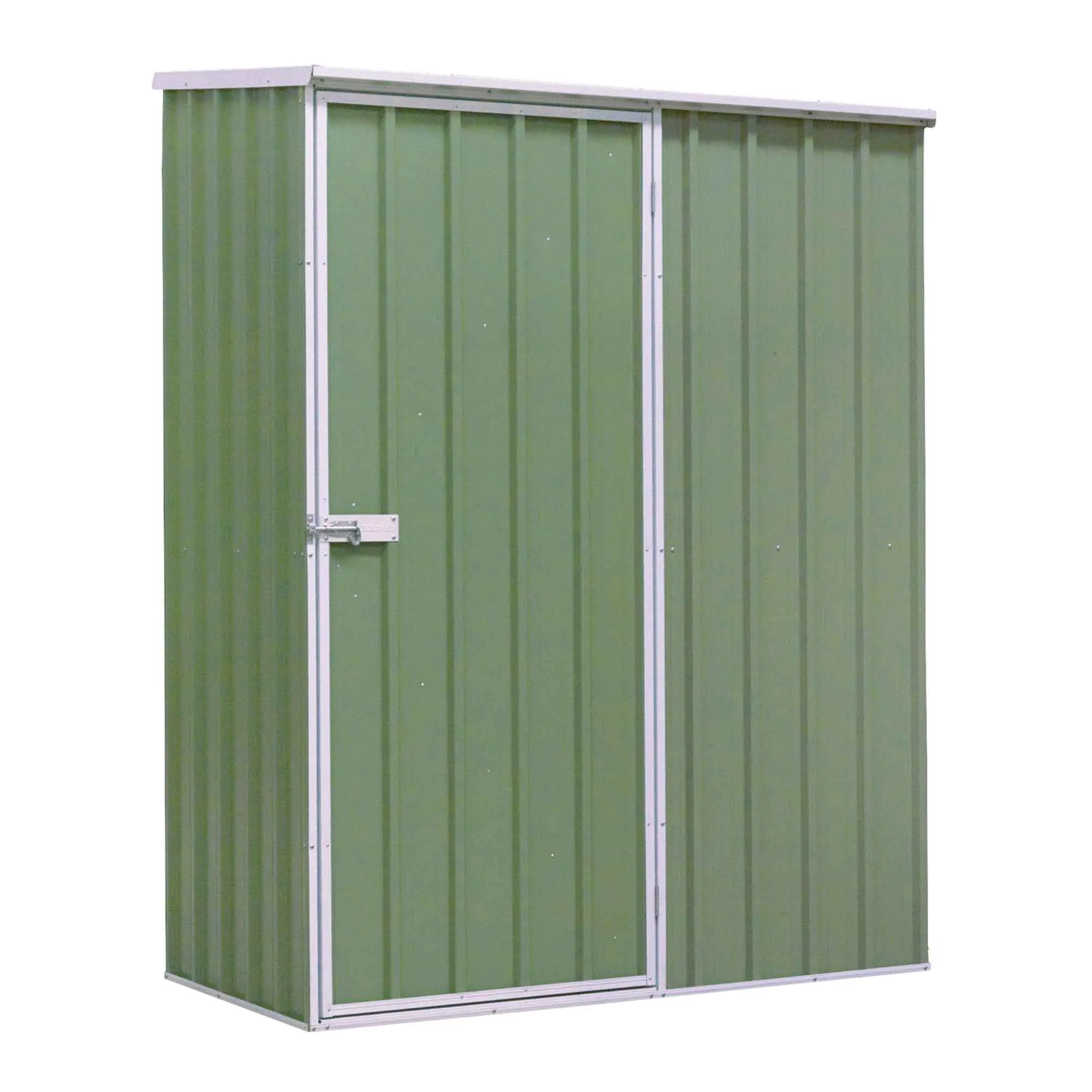 Galvanised Steel Metal Garden/Outdoor/Storage Shed, 5FT x 2.5FT, Pent Style Roof - Green - DG113