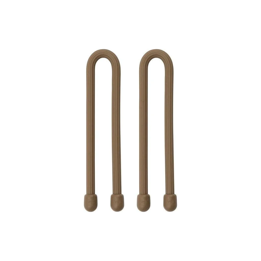 GEAR TIE REUSABLE RUBBER TWIST TIE(TM) (2pcs), coyote - length 6"