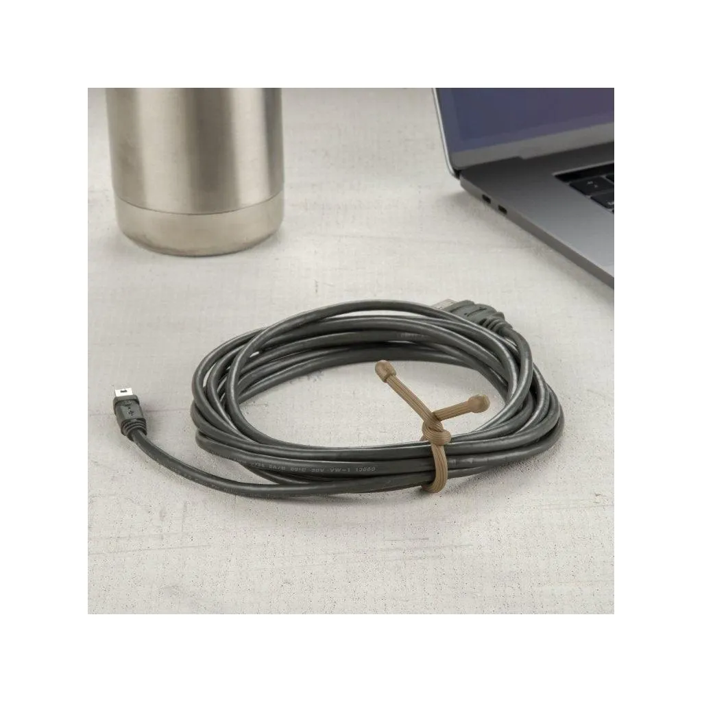 GEAR TIE REUSABLE RUBBER TWIST TIE(TM) (2pcs), coyote - length 6"