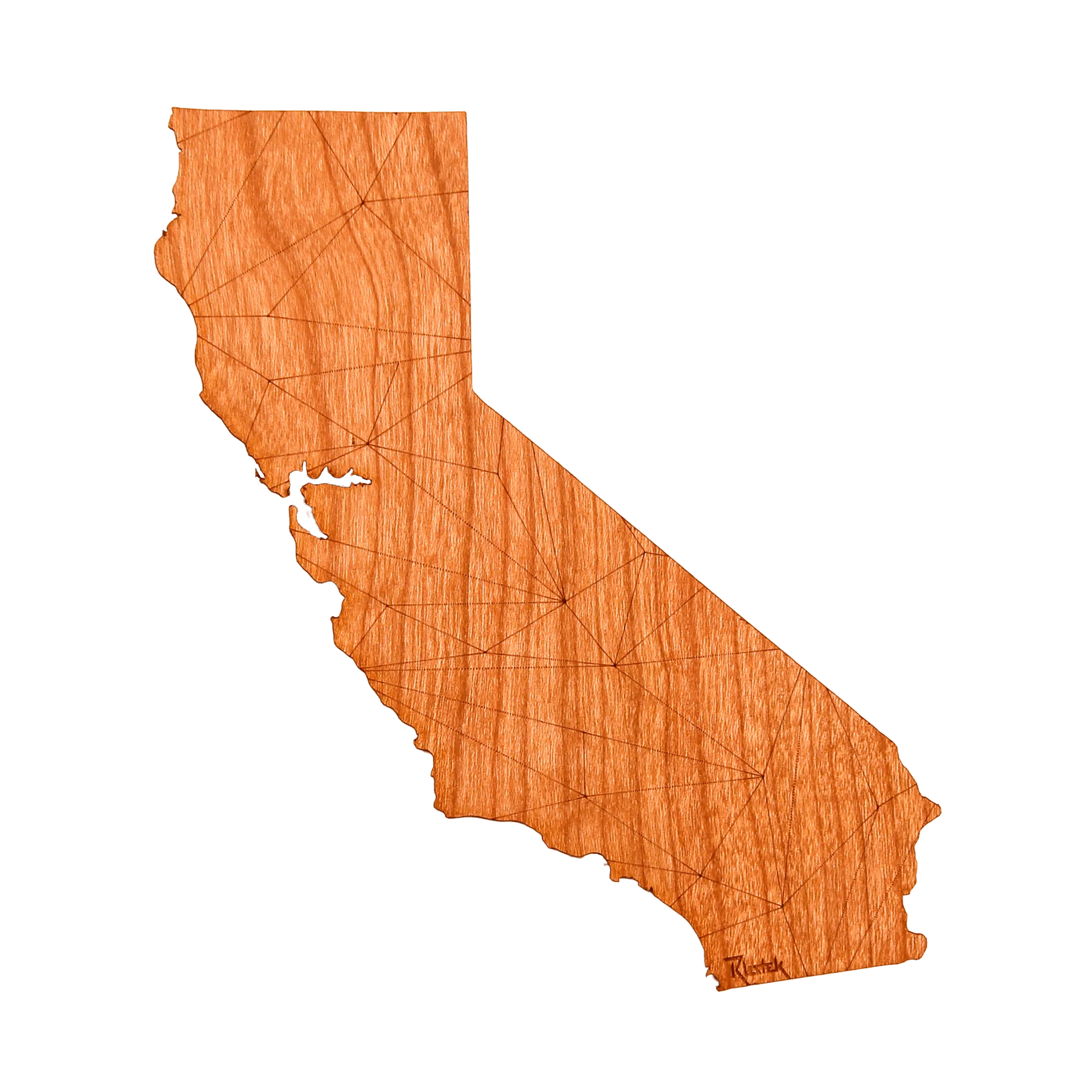 Geo California Wood Sticker