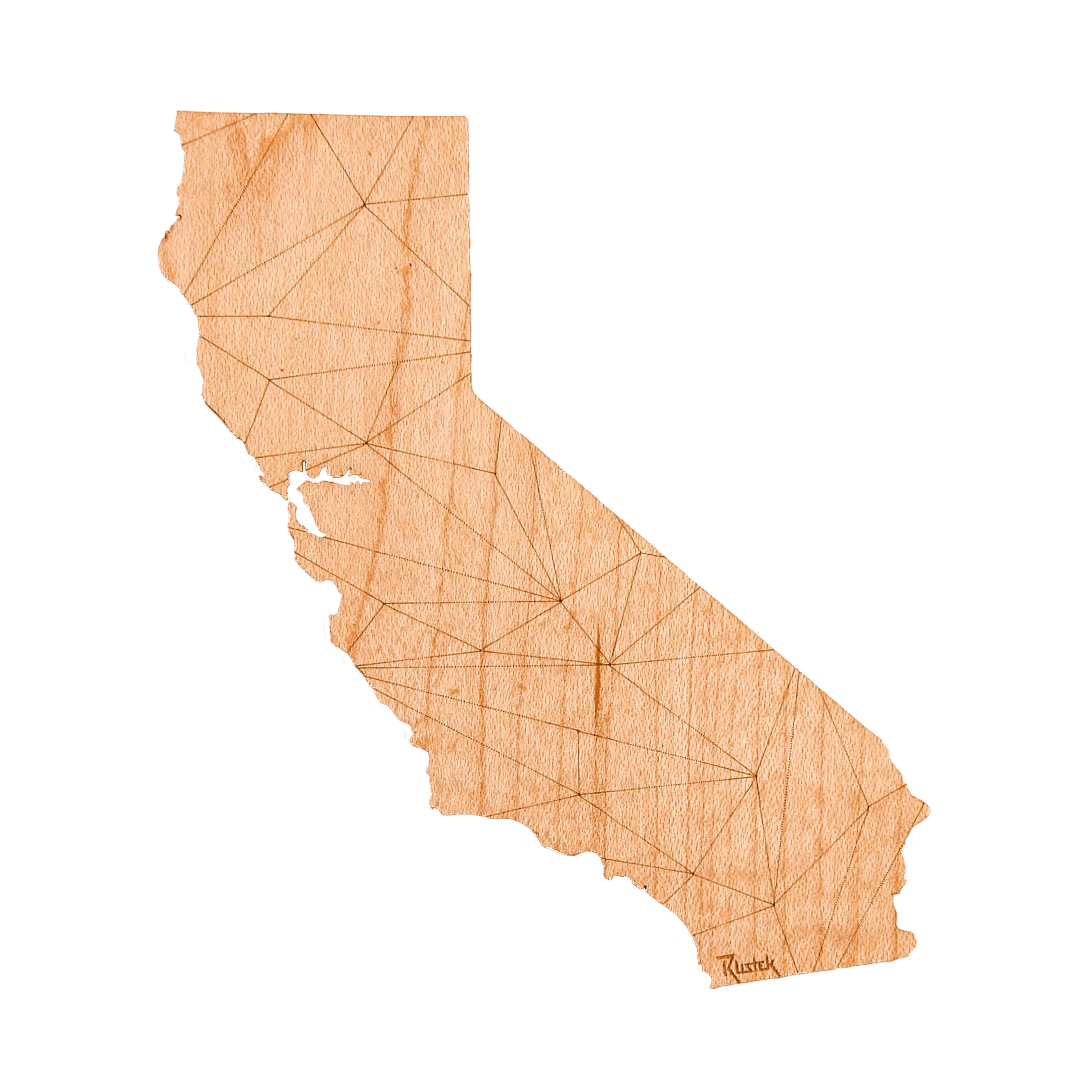 Geo California Wood Sticker