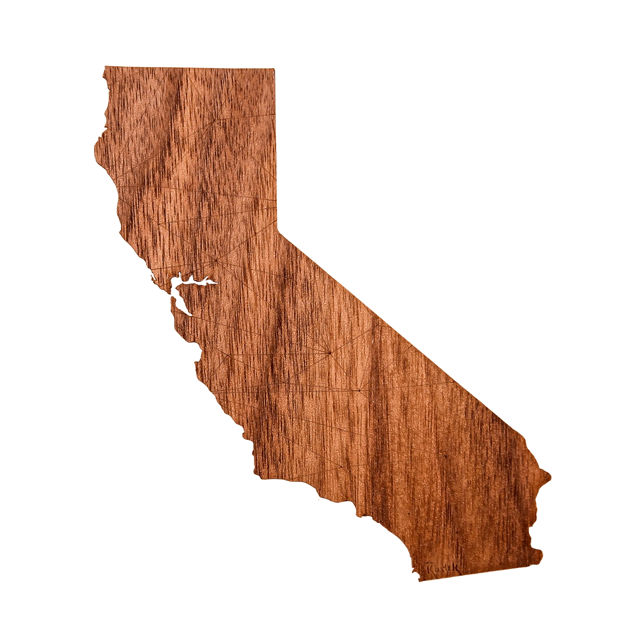 Geo California Wood Sticker