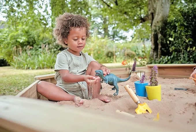 Giant Octaganol Eco FSC Wooden Sandpit with Waterproof Cover | 1.5m diameter | 18m 