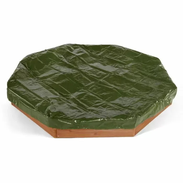 Giant Octaganol Eco FSC Wooden Sandpit with Waterproof Cover | 1.5m diameter | 18m 