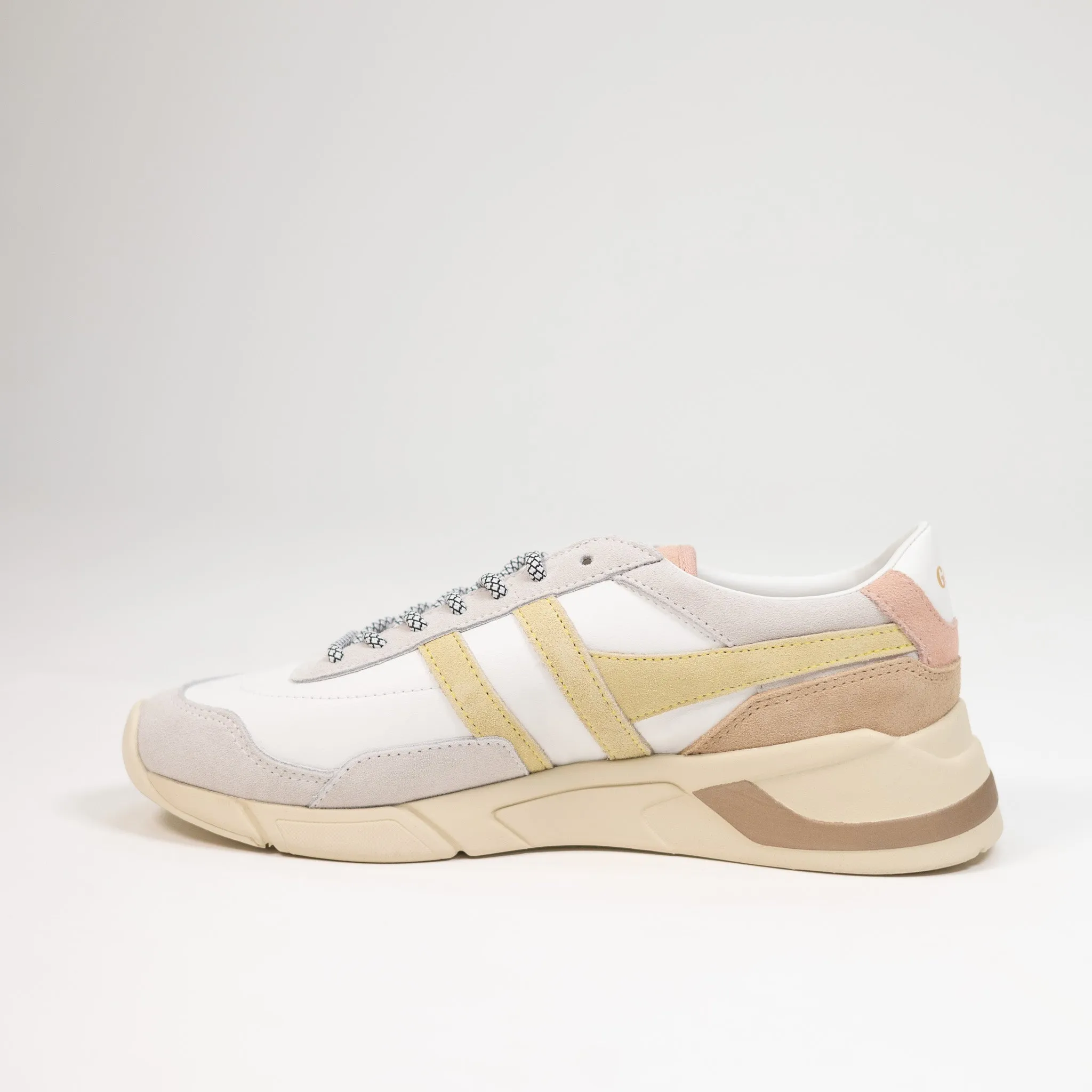 Gola Classics Women's Eclipse Pure Sneakers - White/Lemon/Pearl Pink