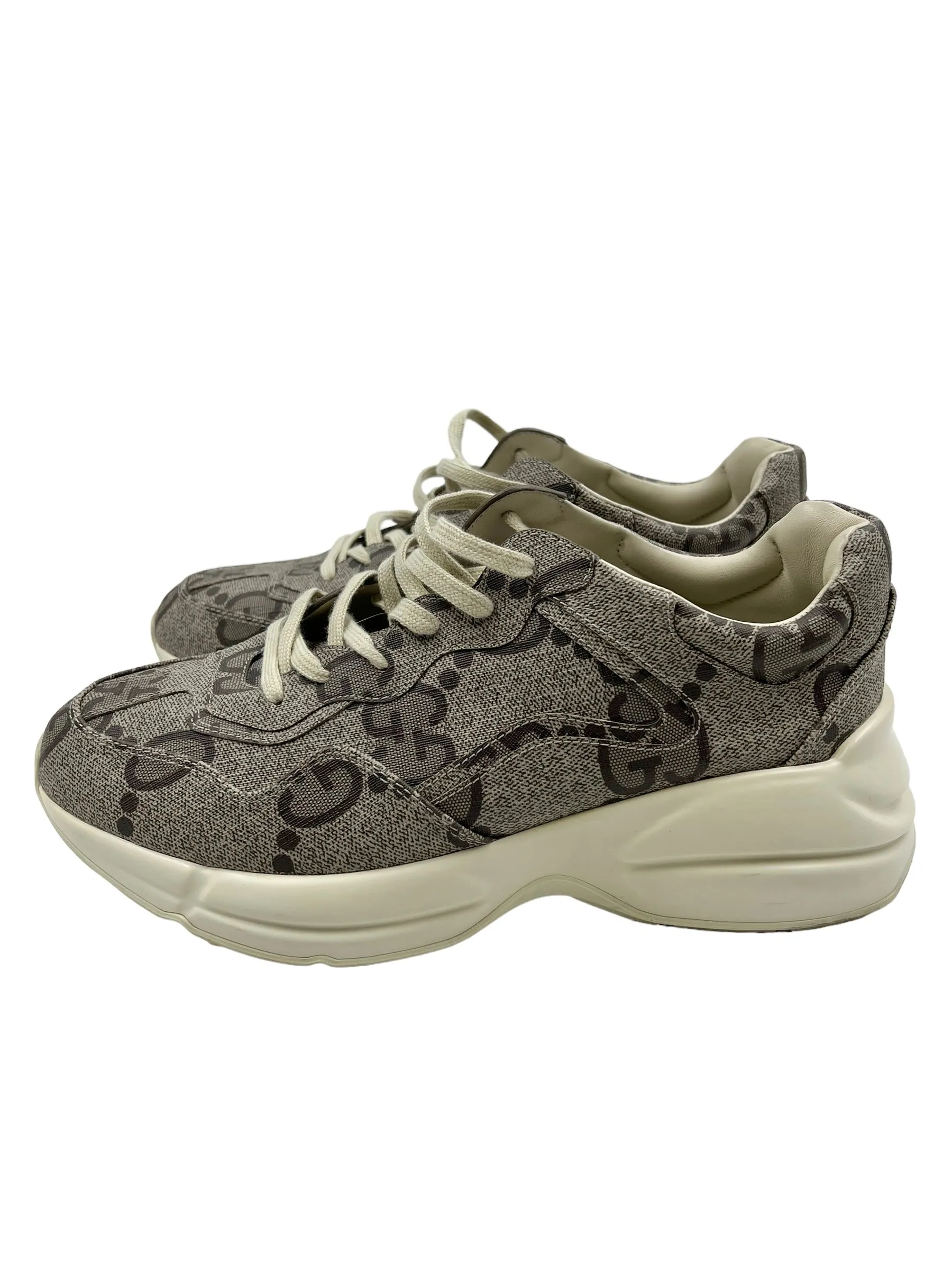Gucci Men's Size 45 Maxi GG Rhyton Low Top Sneakers
