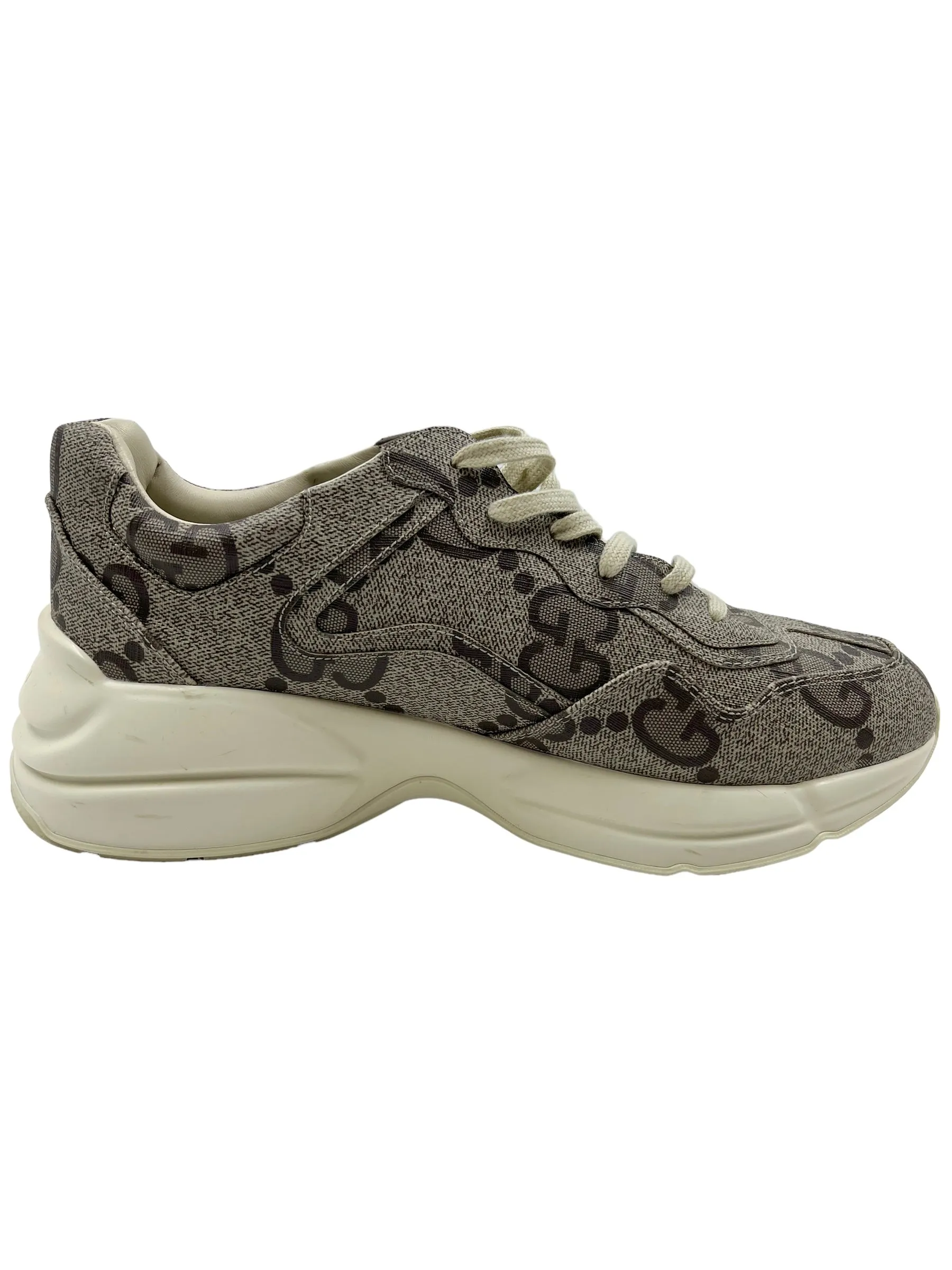 Gucci Men's Size 45 Maxi GG Rhyton Low Top Sneakers