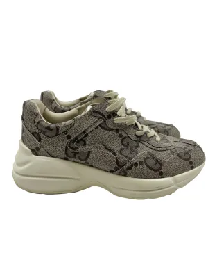 Gucci Men's Size 45 Maxi GG Rhyton Low Top Sneakers