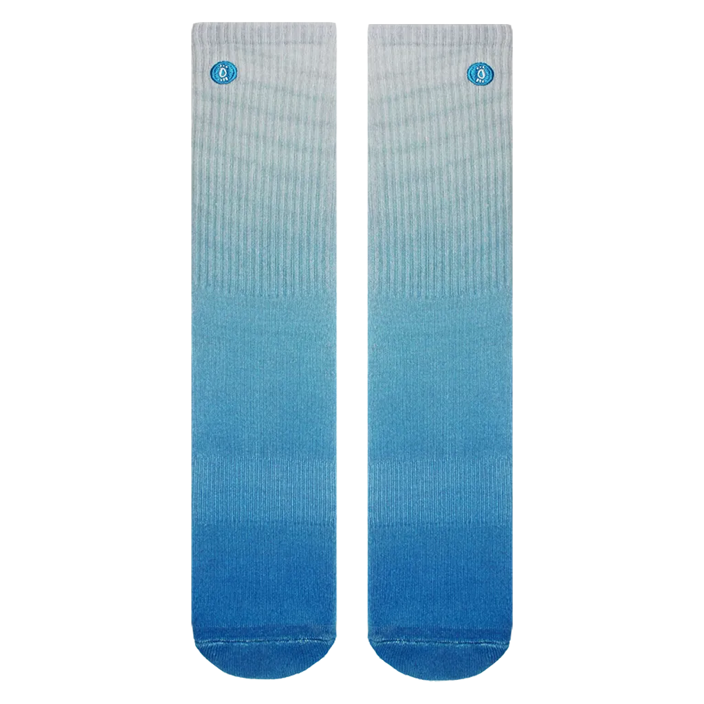 Halo Blue Fade Training Crew Socks