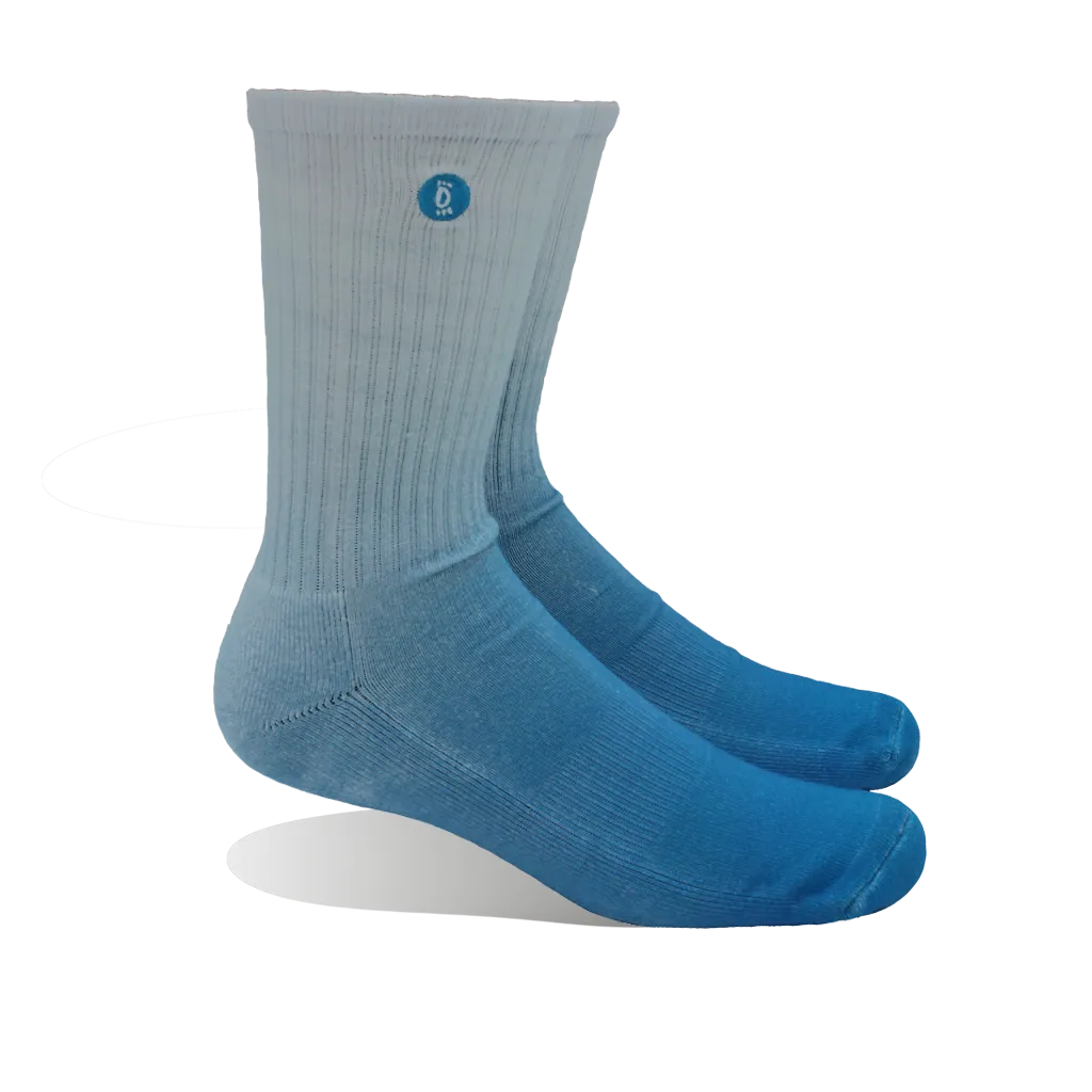 Halo Blue Fade Training Crew Socks