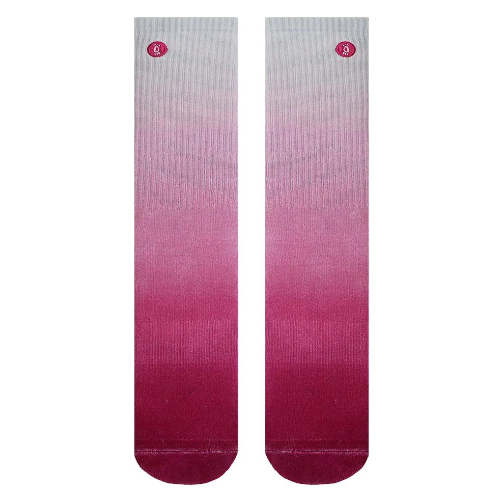Halo Pink Fade Training Crew Socks