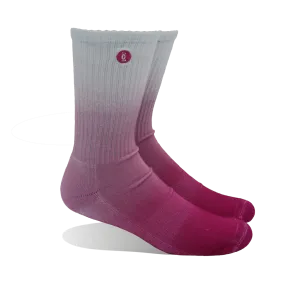 Halo Pink Fade Training Crew Socks