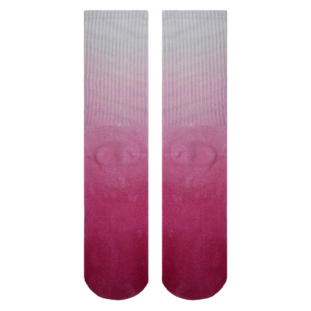 Halo Pink Fade Training Crew Socks