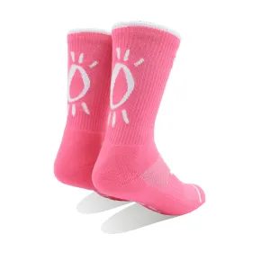 Halo Pink Sun Training Crew Socks