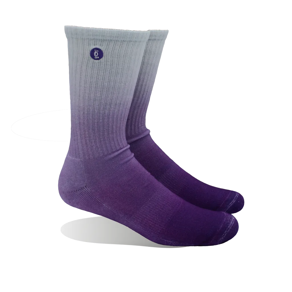 Halo Purple Fade Training Crew Socks
