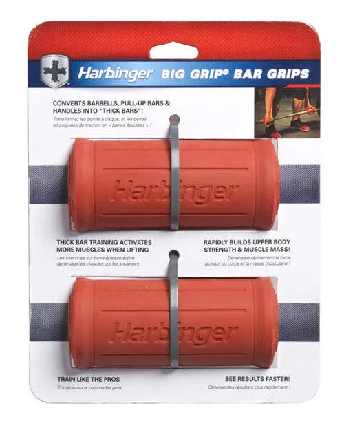 Harbinger Big Grip Bar Grips Fat Bar Training Build Arms