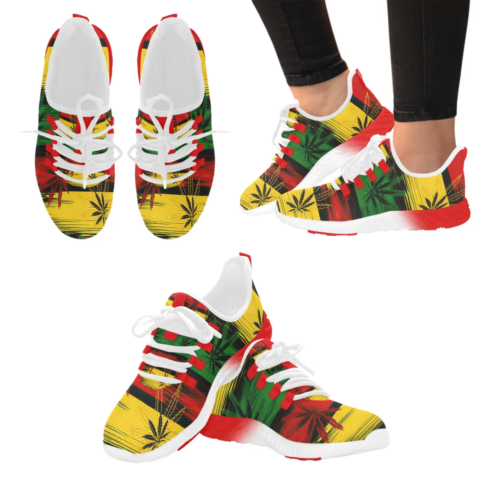 Herb/ Jamaican Themed  mens sonic color sole running shoes Men's Sonic Color Sole Running Shoes