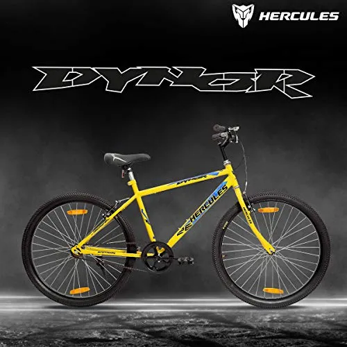 Hercules Dynor RF 26T Single Speed Road Cycle ( Canary yellow ,Ideal for : 12  Years ,Brake : V Brake)
