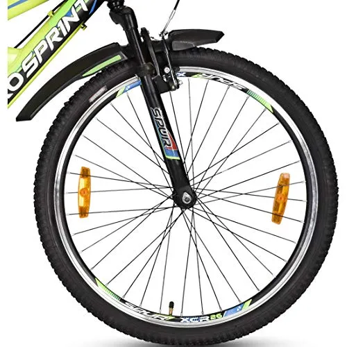 Hero Sprint Next 26T Single Speed Cycle, 17" Frame (Black/Green)