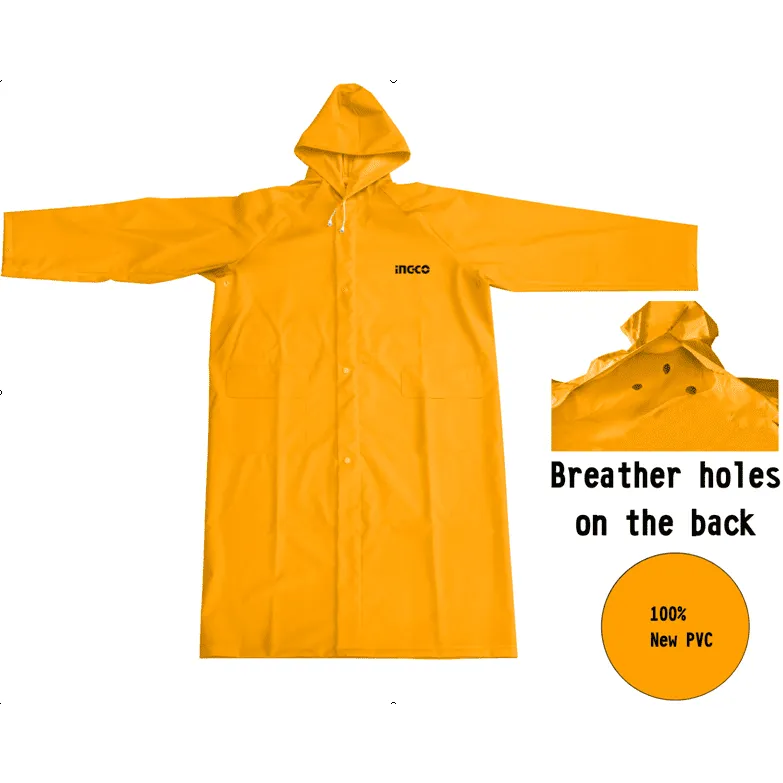 Ingco Waterproof PVC & Polyester Rain Coat  – HRCTL031