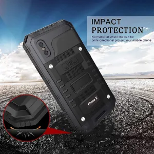 iPhone XR Waterproof Case, AICase IP68 Underwater Protective Cover [Heavy Duty Protection][Full Body Protective] Metal Shockproof Shell Built in Screen Protector for iPhone XR