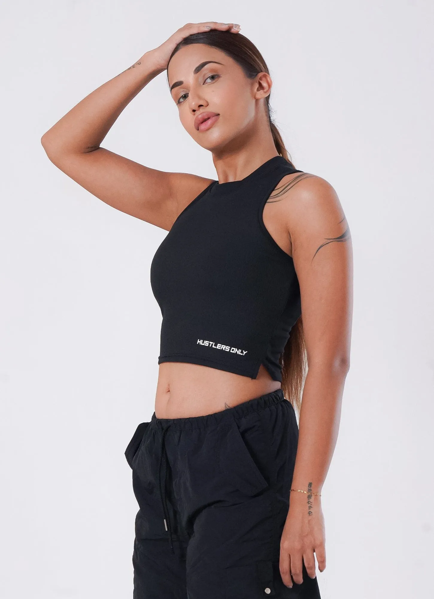 IVY Ribbed Tank - Black