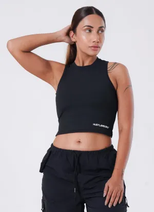 IVY Ribbed Tank - Black
