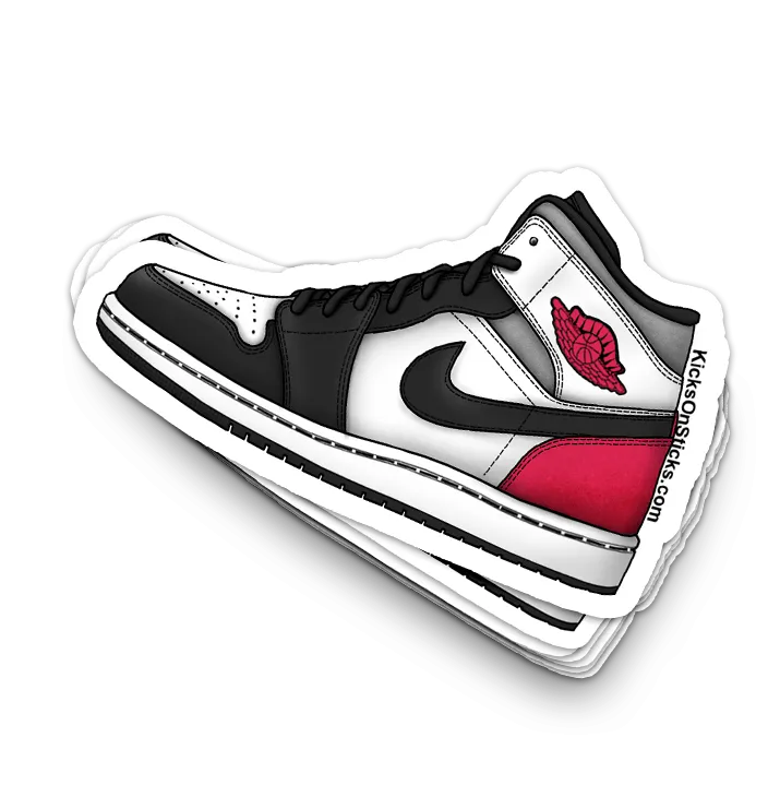 Jordan 1 Mid "Union Red" Sneaker Sticker