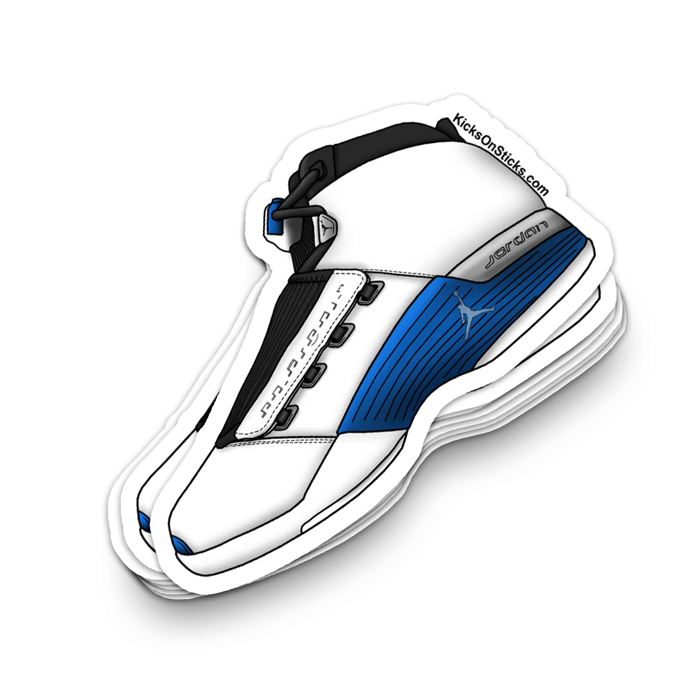 Jordan 17 "OG White Blue" Sneaker Sticker