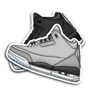 Jordan 3 "3Lab5" Silver Sneaker Sticker