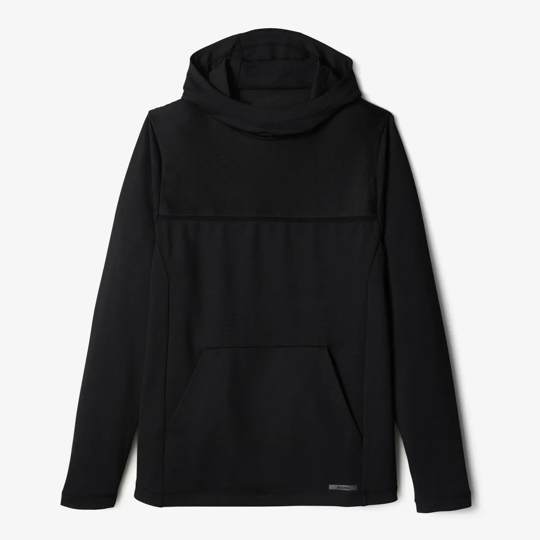 KALENJI DRY   FEEL MEN'S BREATHABLE RUNNING HOODIE - BLACK