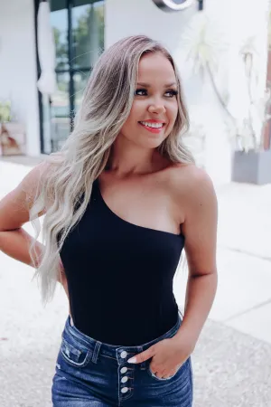 Kaylie One-shoulder Bodysuit - Black