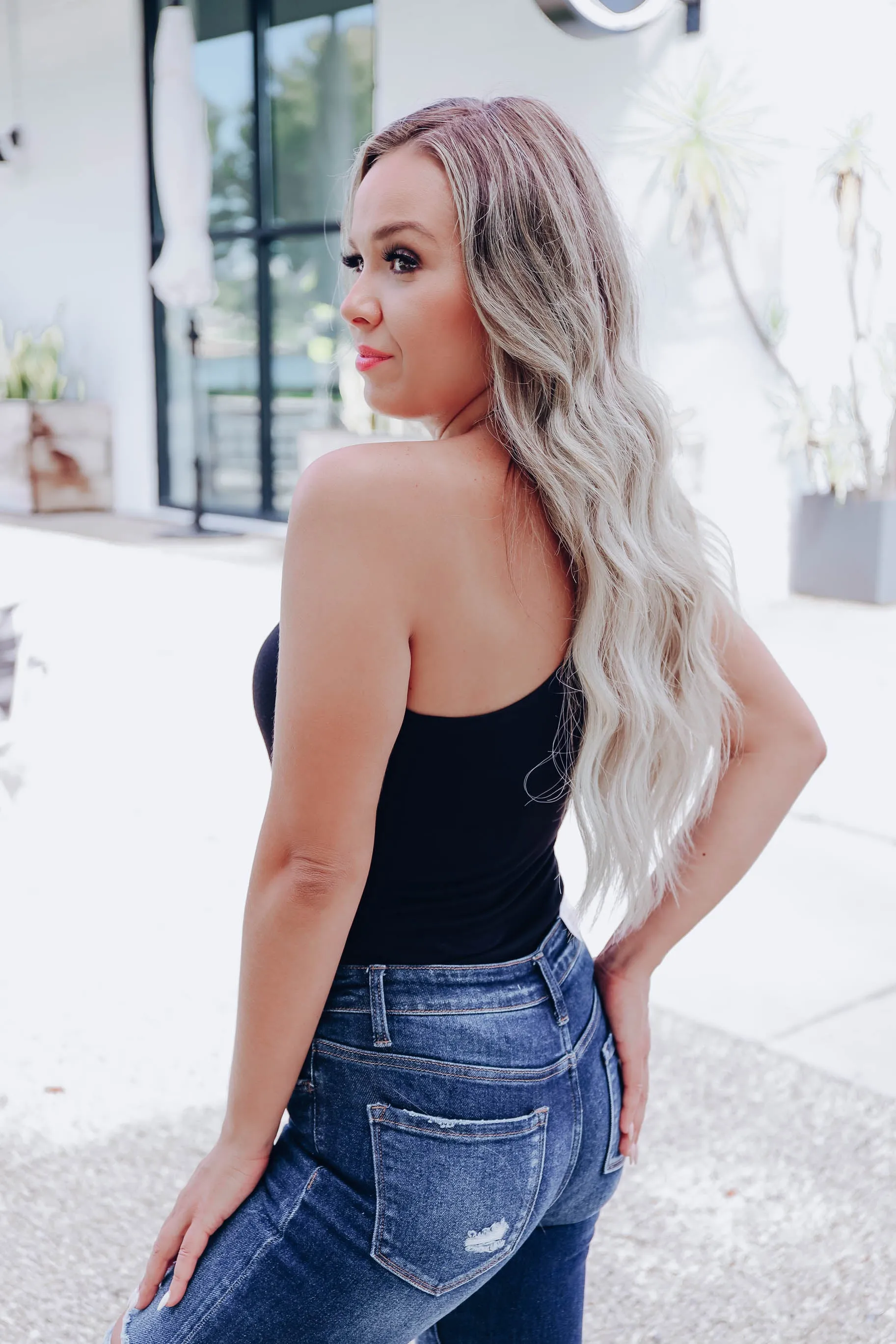 Kaylie One-shoulder Bodysuit - Black