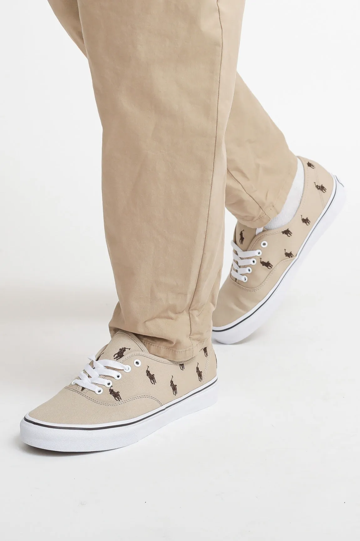 Keaton Pony Sneakers Low Top Lace - Chino/Brown