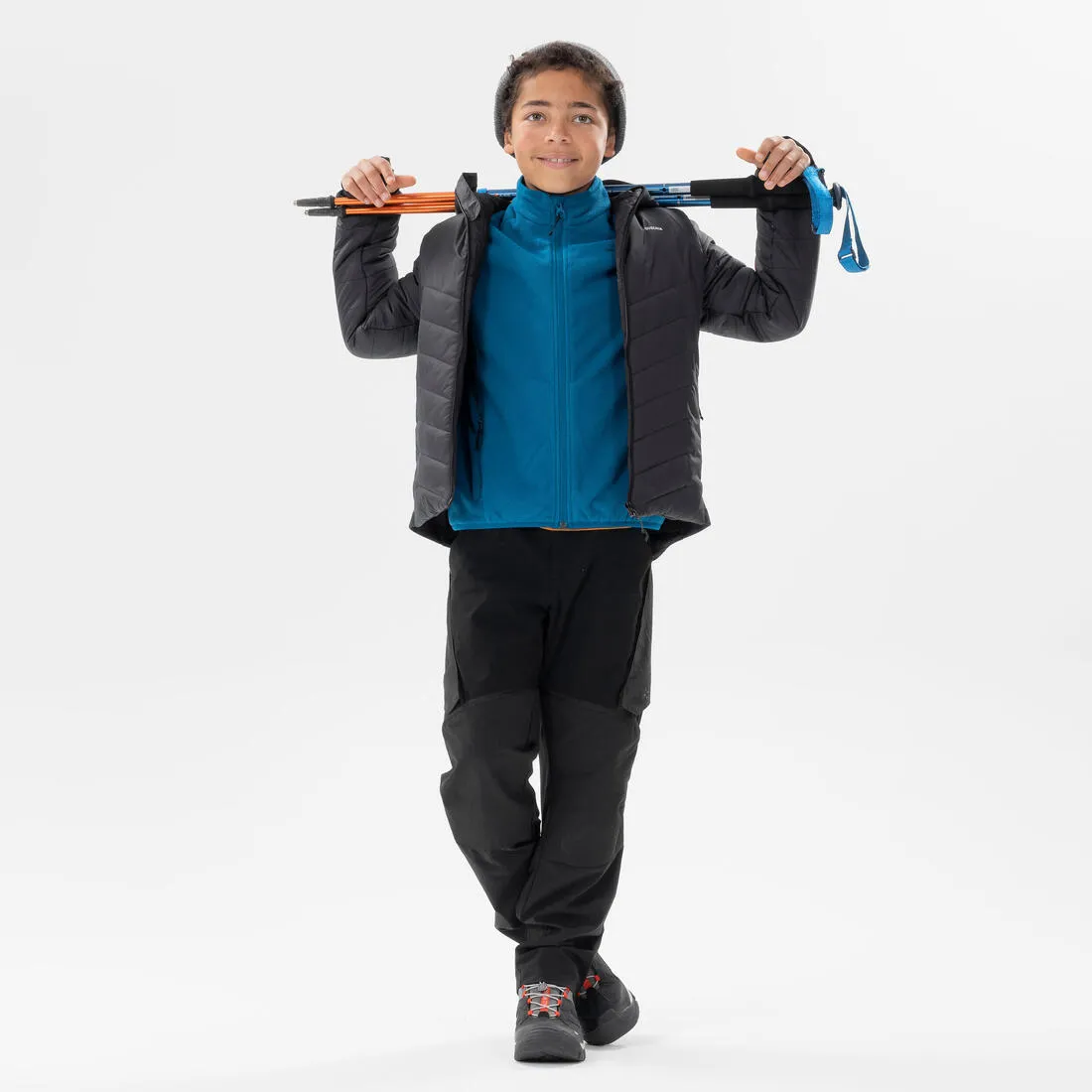 KIDS’ PADDED HIKING JACKET - HYBRID AGED 7-15