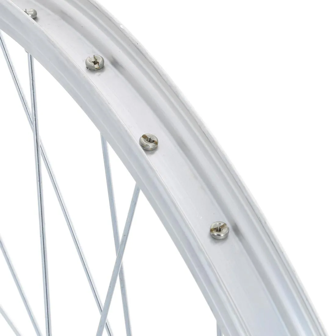 Kids Wheel 24" Rear Single Wall Rim Freewheel - Silver