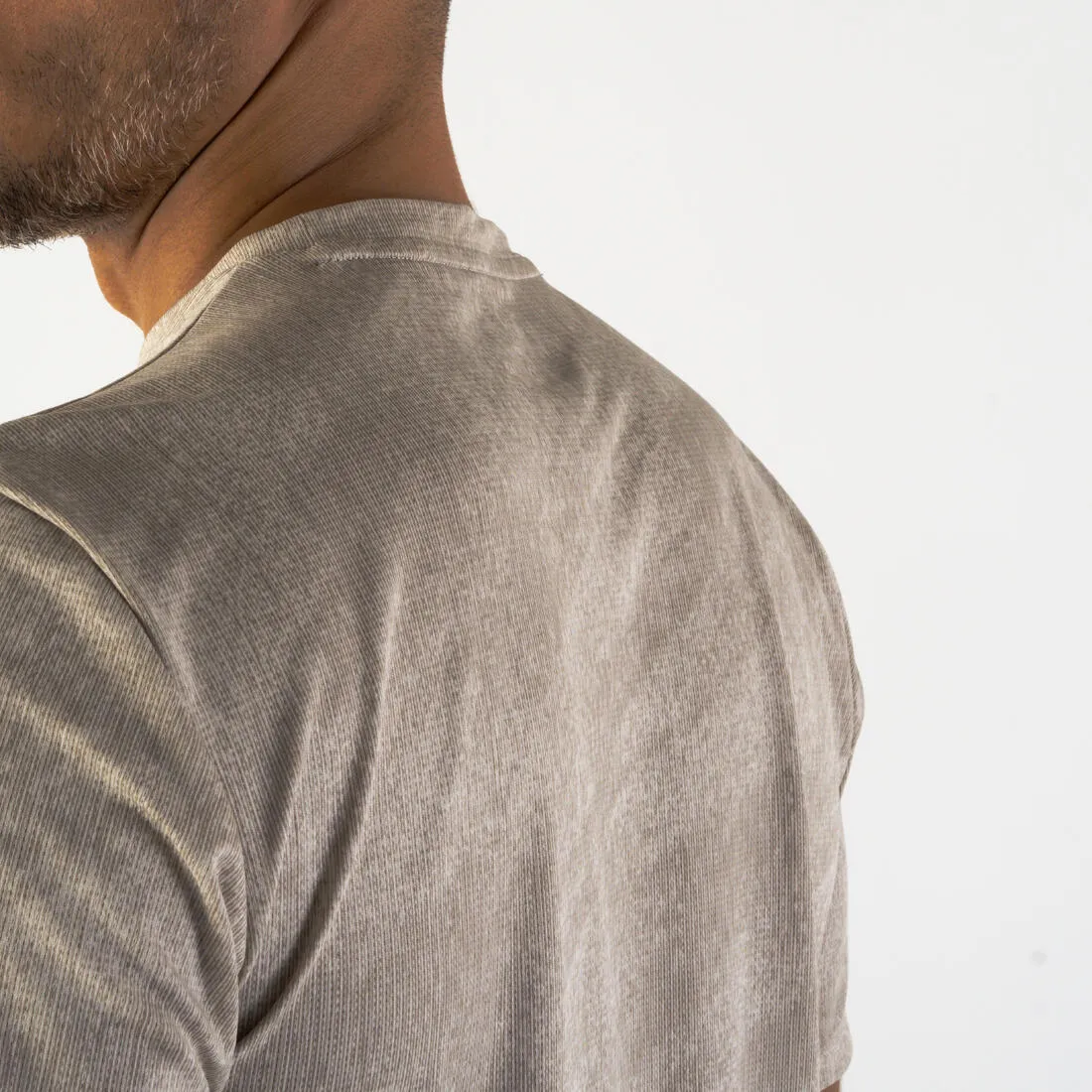 Kiprun Run 500 men's breathable running T-shirt - beige