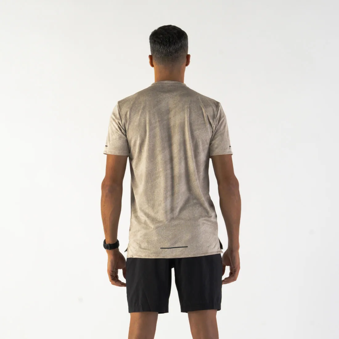 Kiprun Run 500 men's breathable running T-shirt - beige