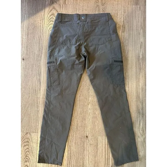 Kuhl Pants Women's Sz 4 Short Freeflex Roll Up Pant Hiking Outdoor Cargo Grey