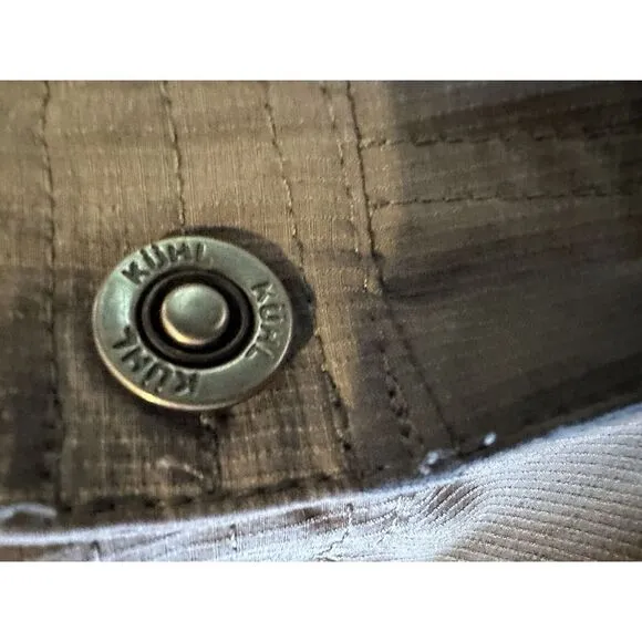 Kuhl Pants Women's Sz 4 Short Freeflex Roll Up Pant Hiking Outdoor Cargo Grey