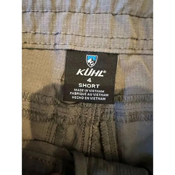 Kuhl Pants Women's Sz 4 Short Freeflex Roll Up Pant Hiking Outdoor Cargo Grey