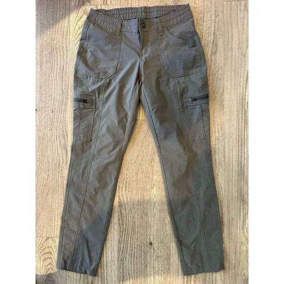 Kuhl Pants Women's Sz 4 Short Freeflex Roll Up Pant Hiking Outdoor Cargo Grey