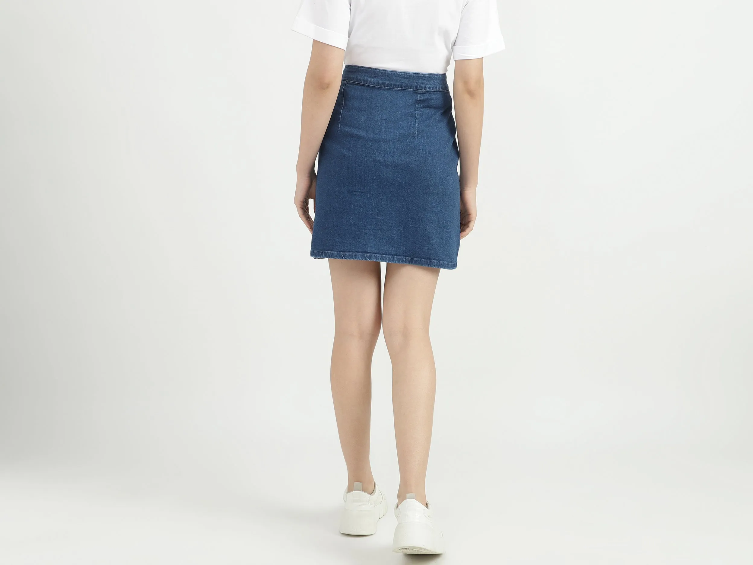 Ladies Solid High Rise Skirt