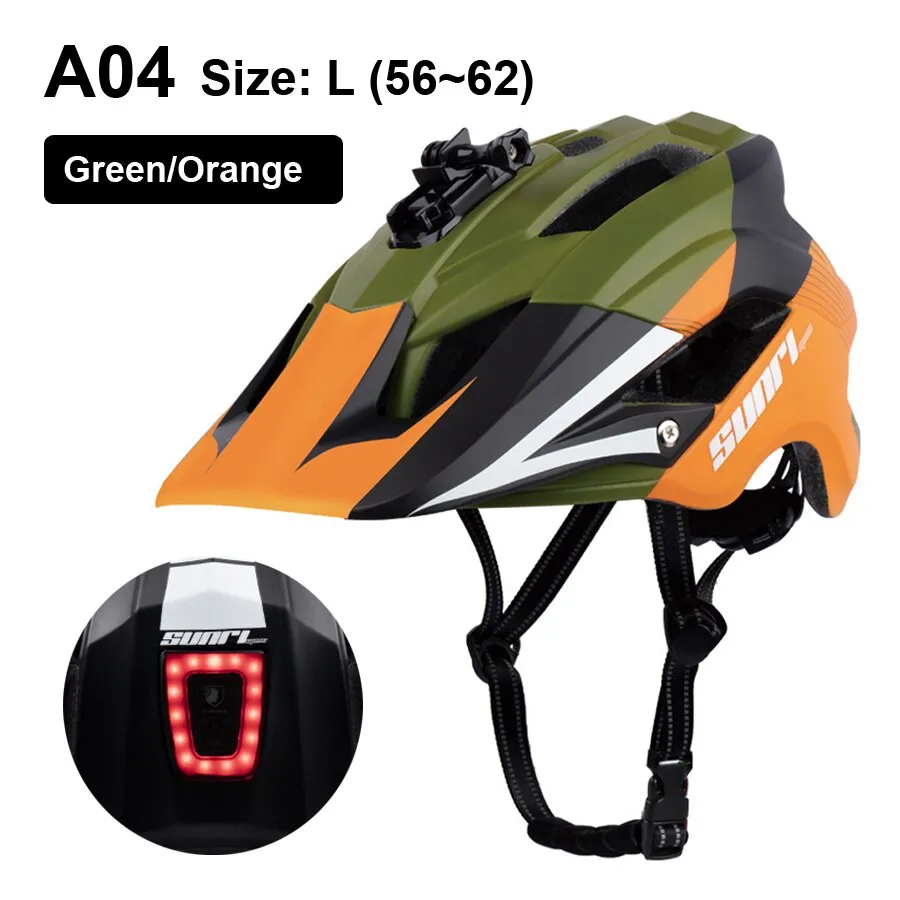 LED Light Rechargeable Cycling Mountain Road Bike Helmet
