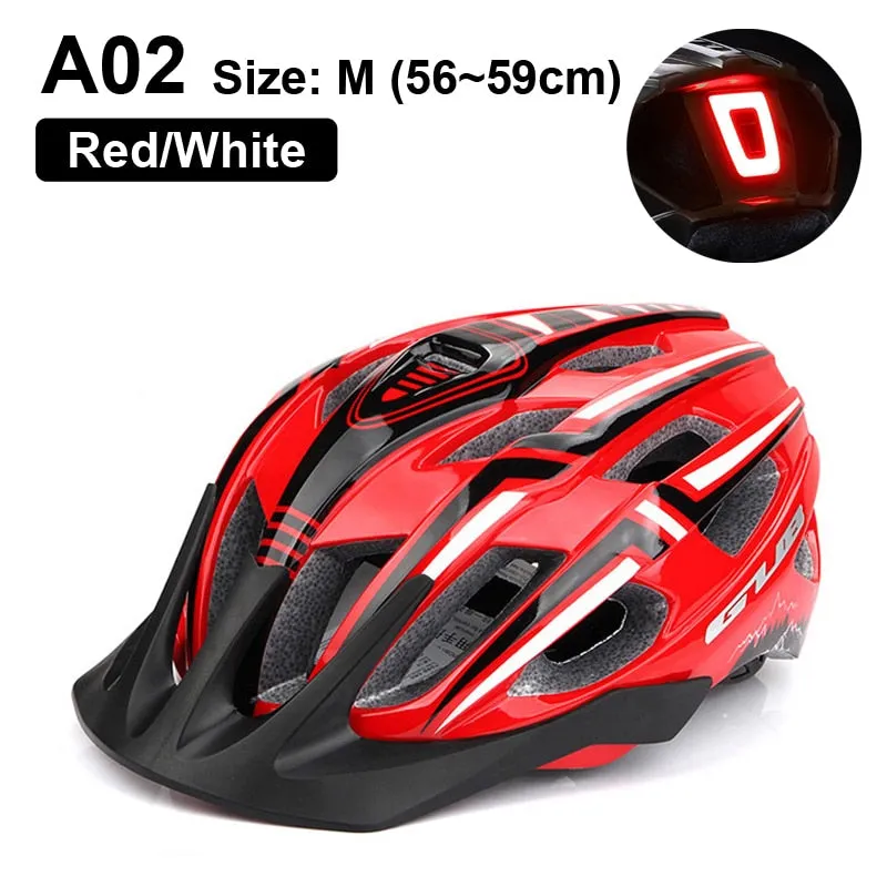 LED Light Rechargeable Cycling Mountain Road Bike Helmet