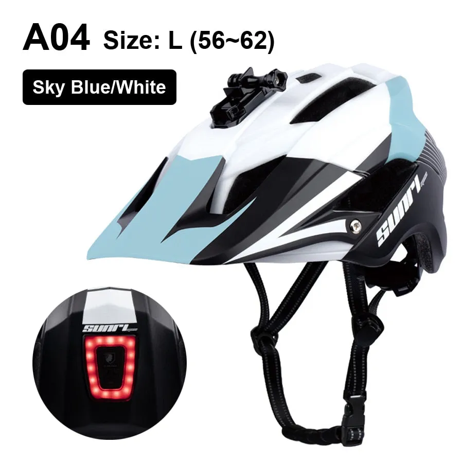 LED Light Rechargeable Cycling Mountain Road Bike Helmet
