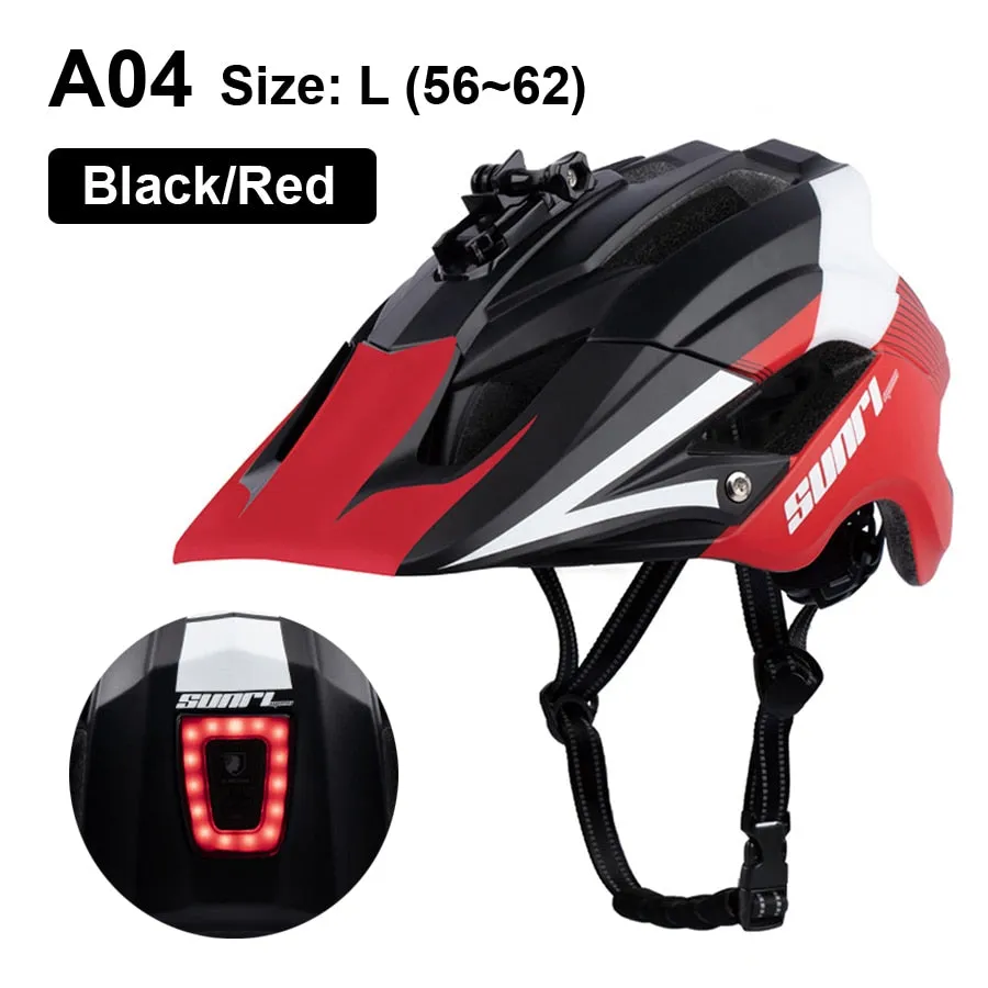 LED Light Rechargeable Cycling Mountain Road Bike Helmet
